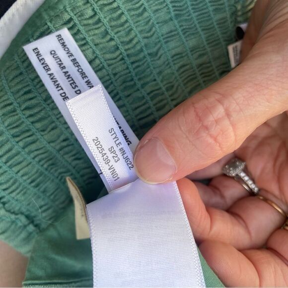 Madewell Gwen Supercrop Linen Tank in Trellis Green size 6 - Picture 13 of 13